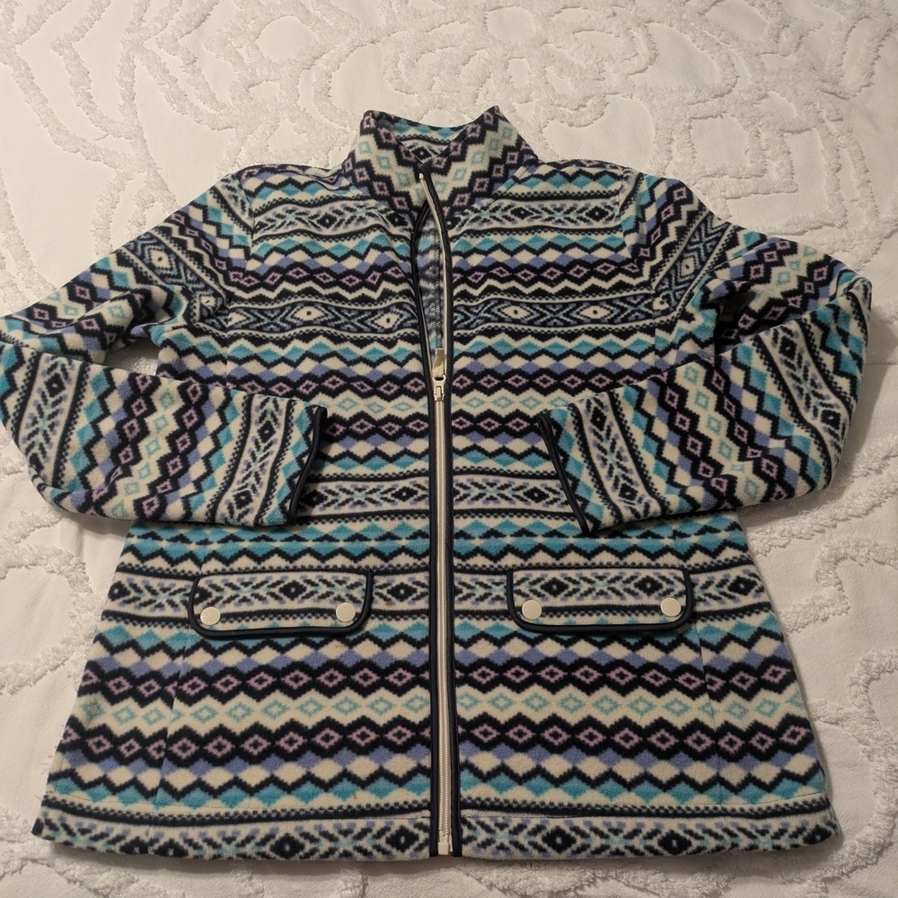 Talbots Women's Faire Isle Polar Fleece Jacket